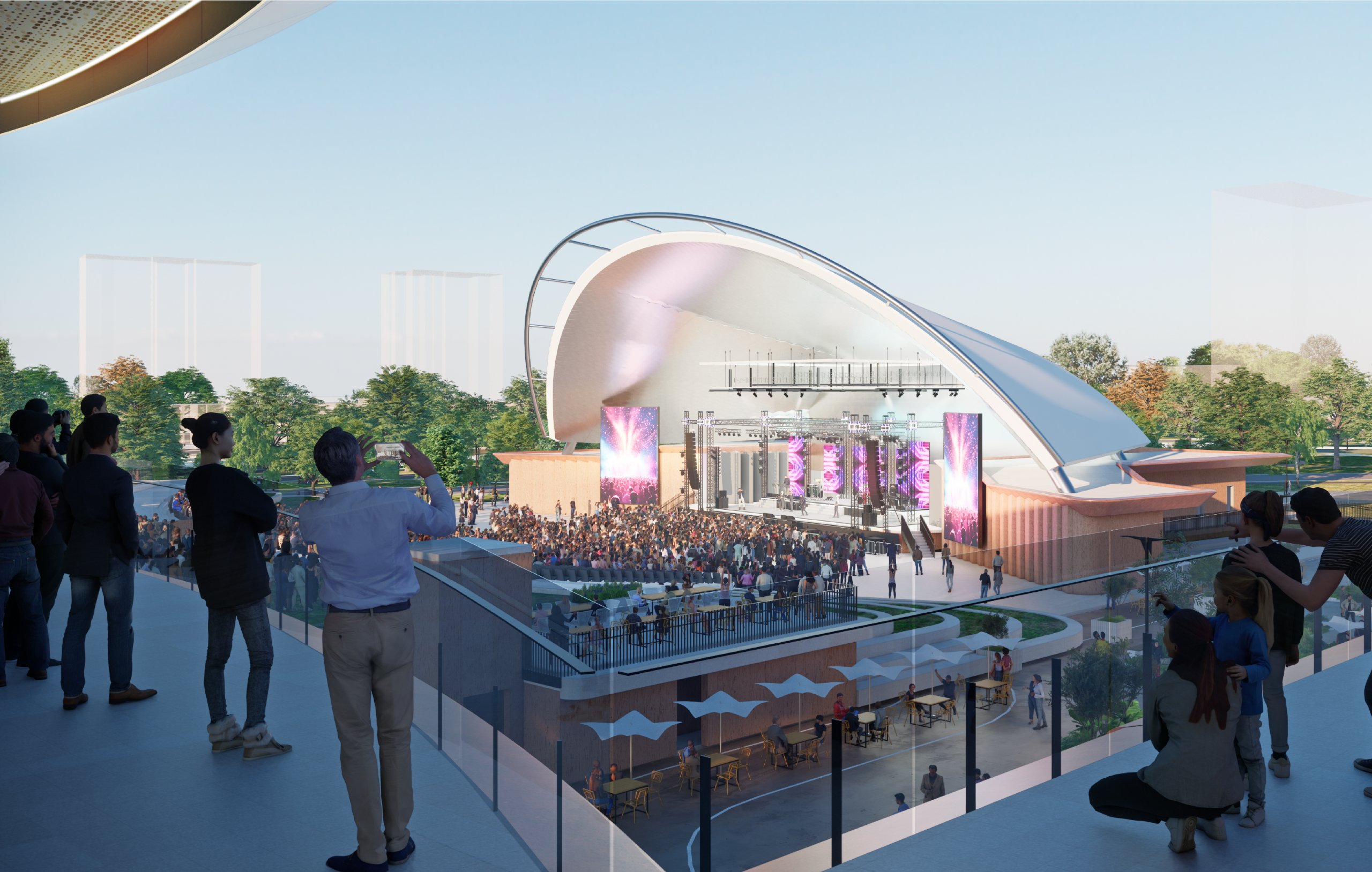 Ampitheatre during the day: Amphitheatre visualisation day