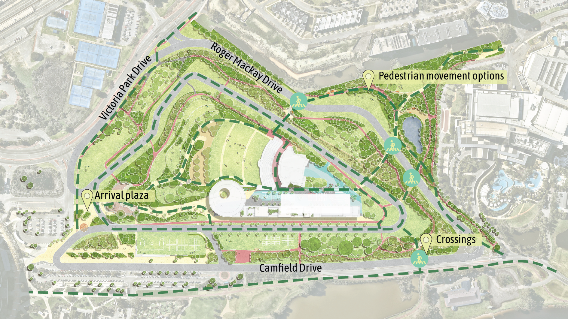 Everyday park use movement paths